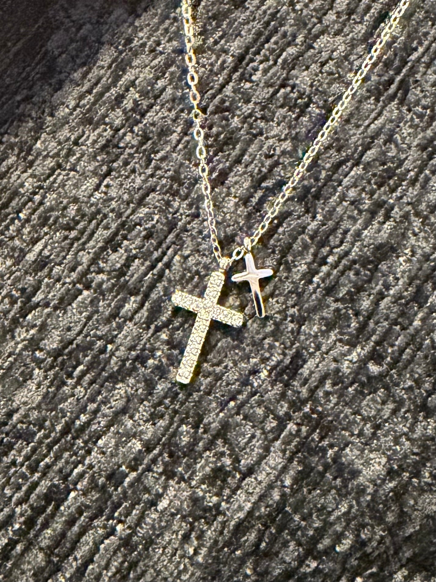 Double Cross Necklace
