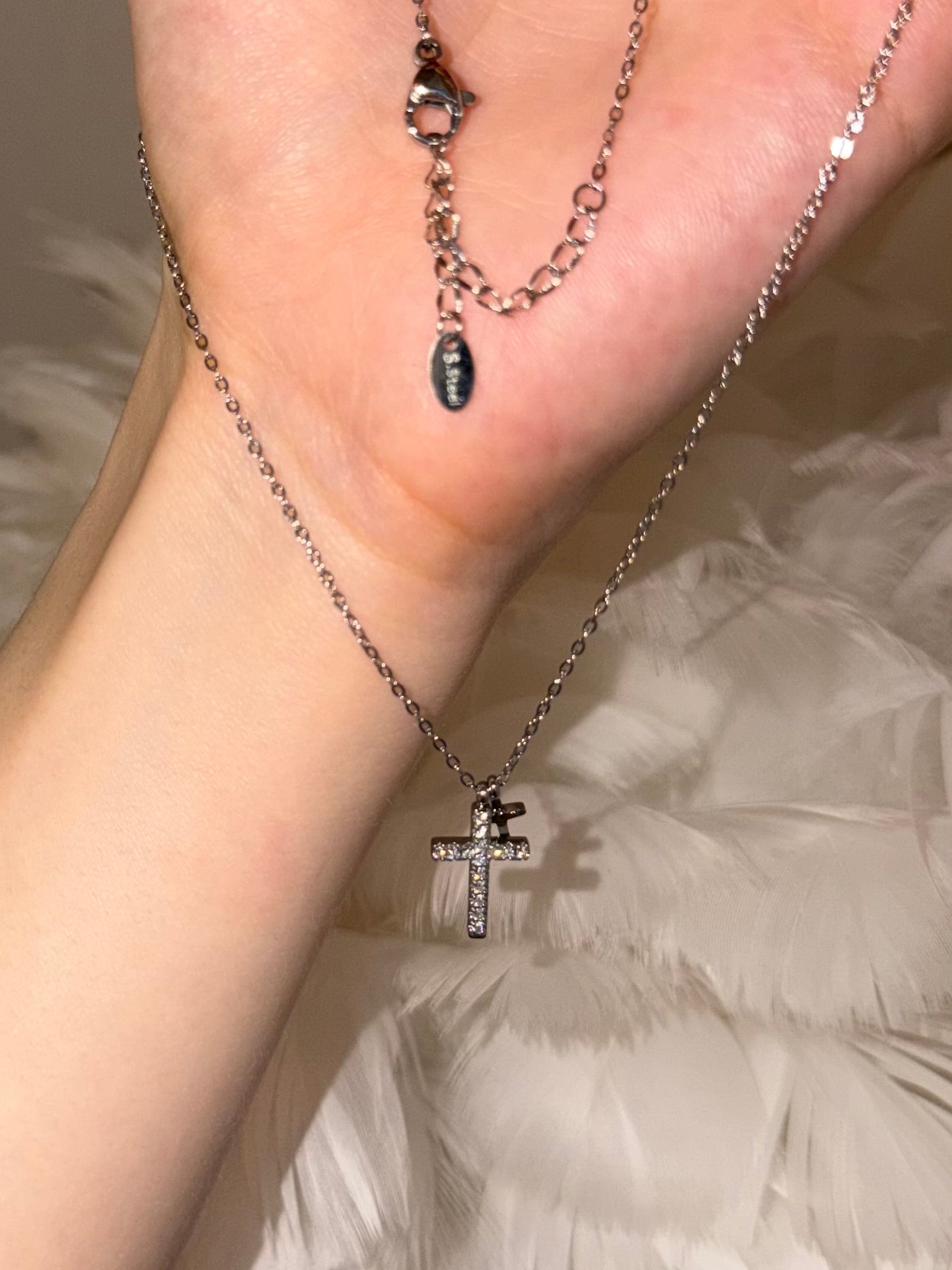 Double Cross Necklace