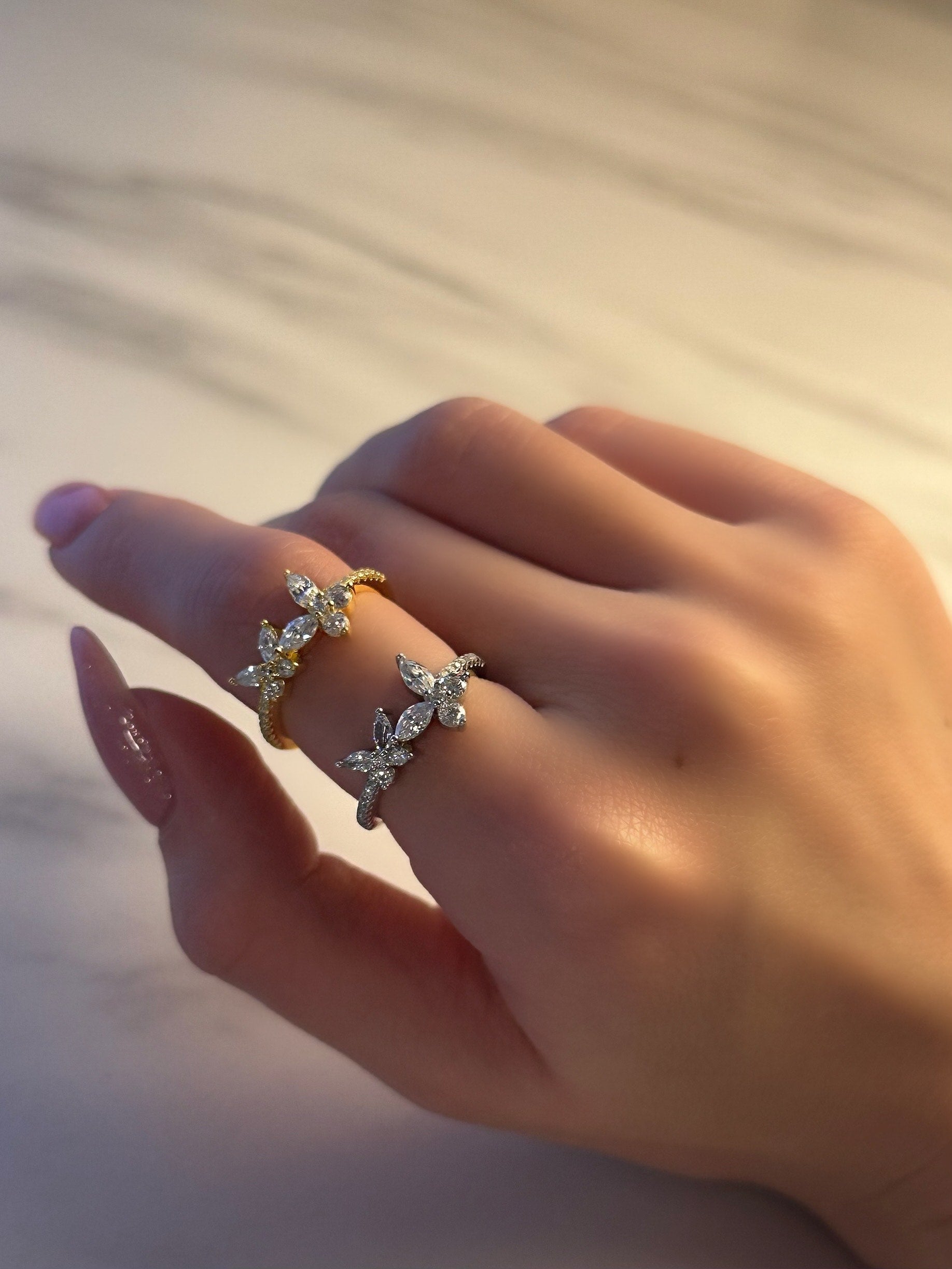 Twin Butterfly Ring