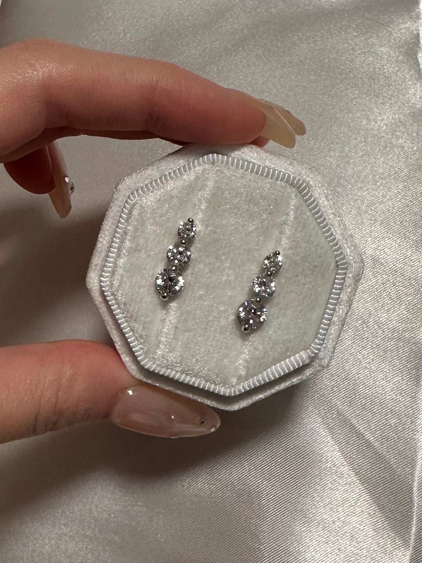 3 Stone Classic Earrings