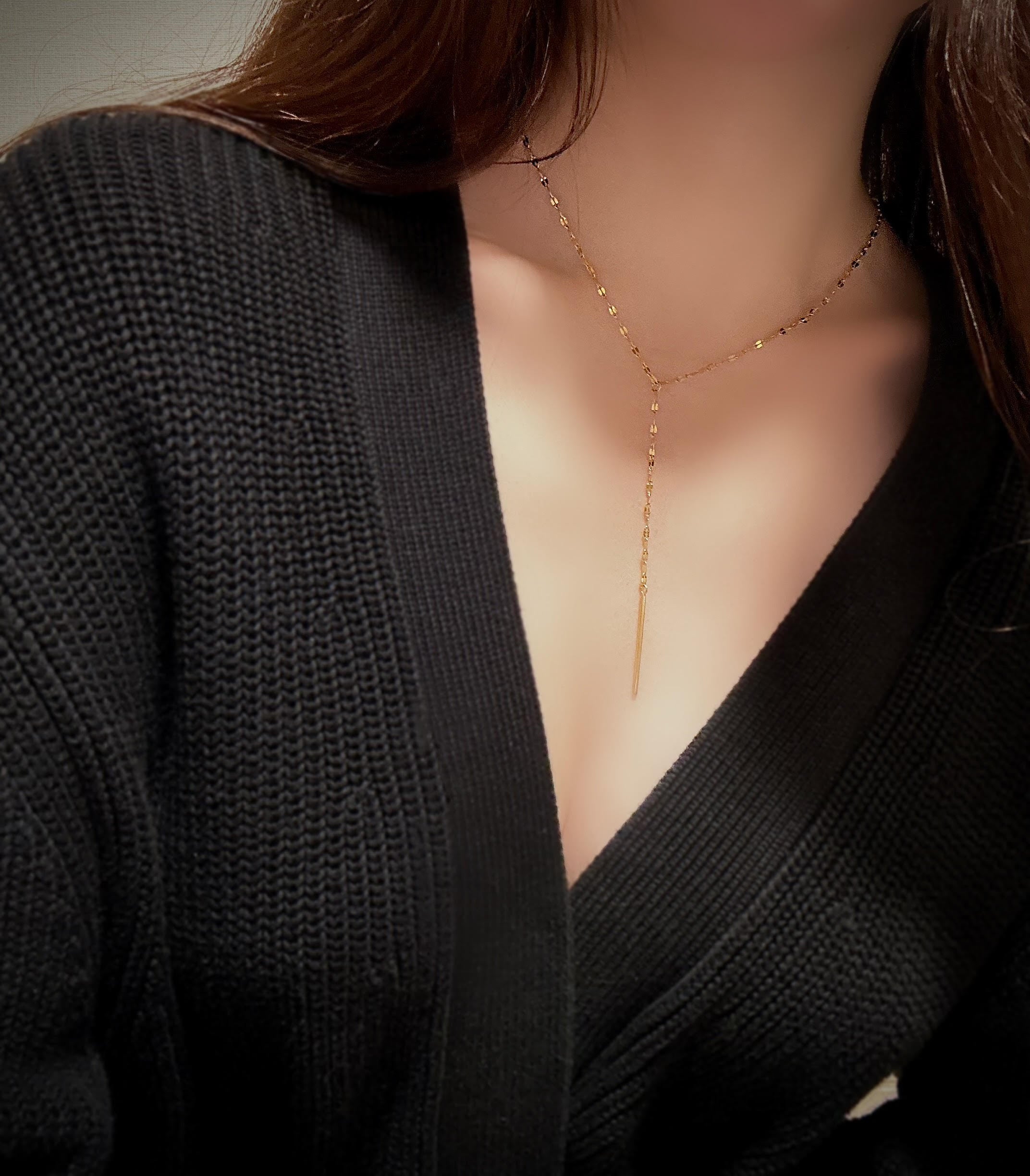 Simply Gold Y Chain Necklace